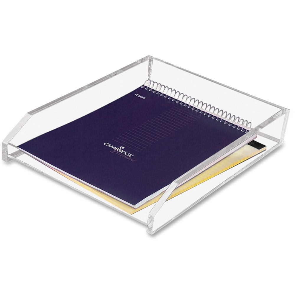 Kantek Single Letter Tray, 2 1/2in x 10 1/2in x 13 3/4in, Clear