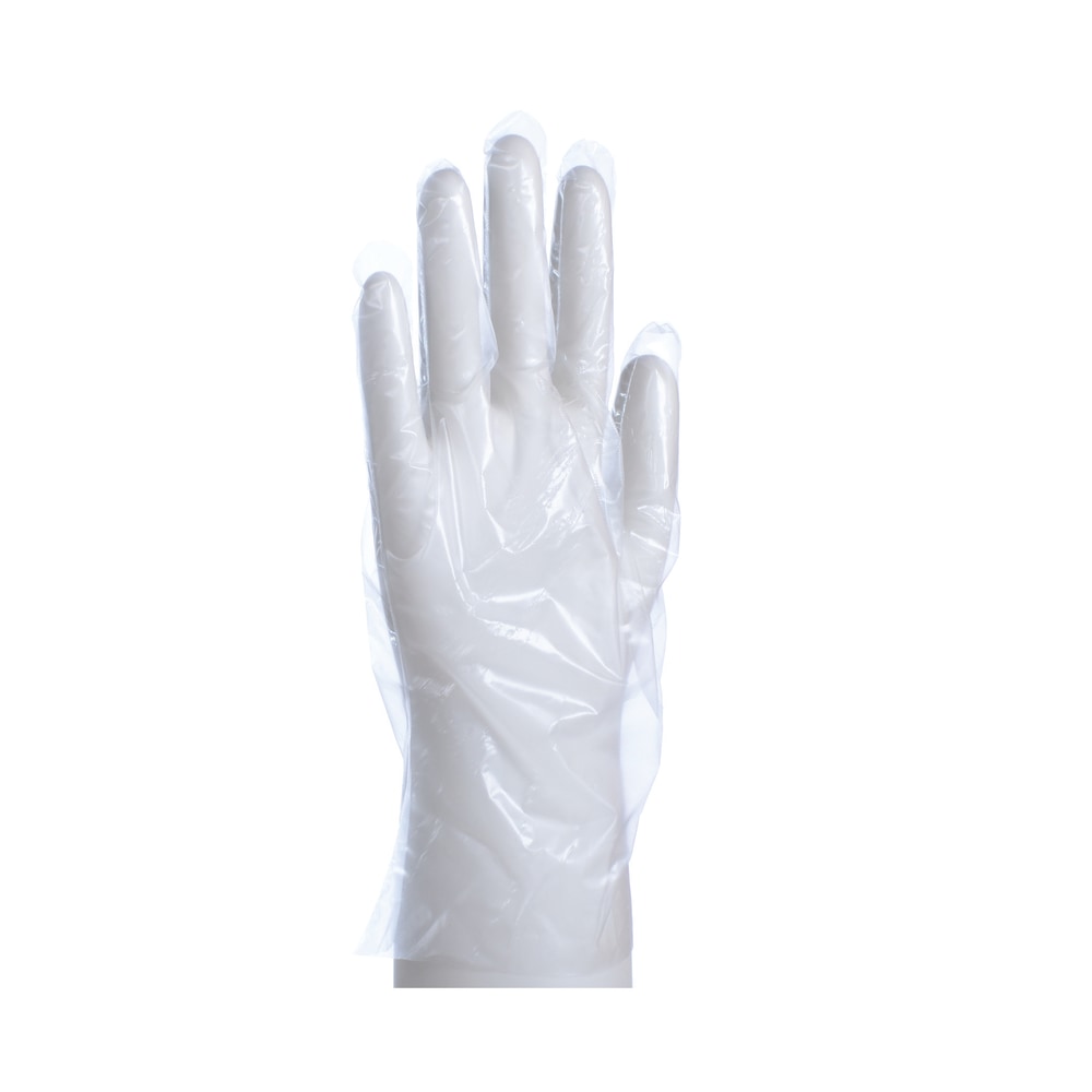 Daxwell Embossed Cast Polyethylene Gloves, Small, Clear, 100 Gloves Per Box