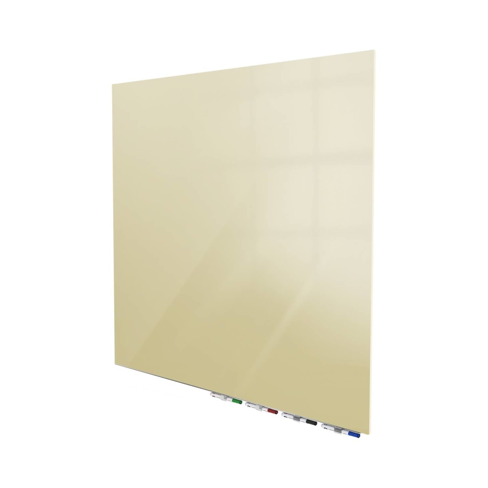 Ghent Aria Low Profile Glassboard, Magnetic, 48inH x 48inW, Square, Beige