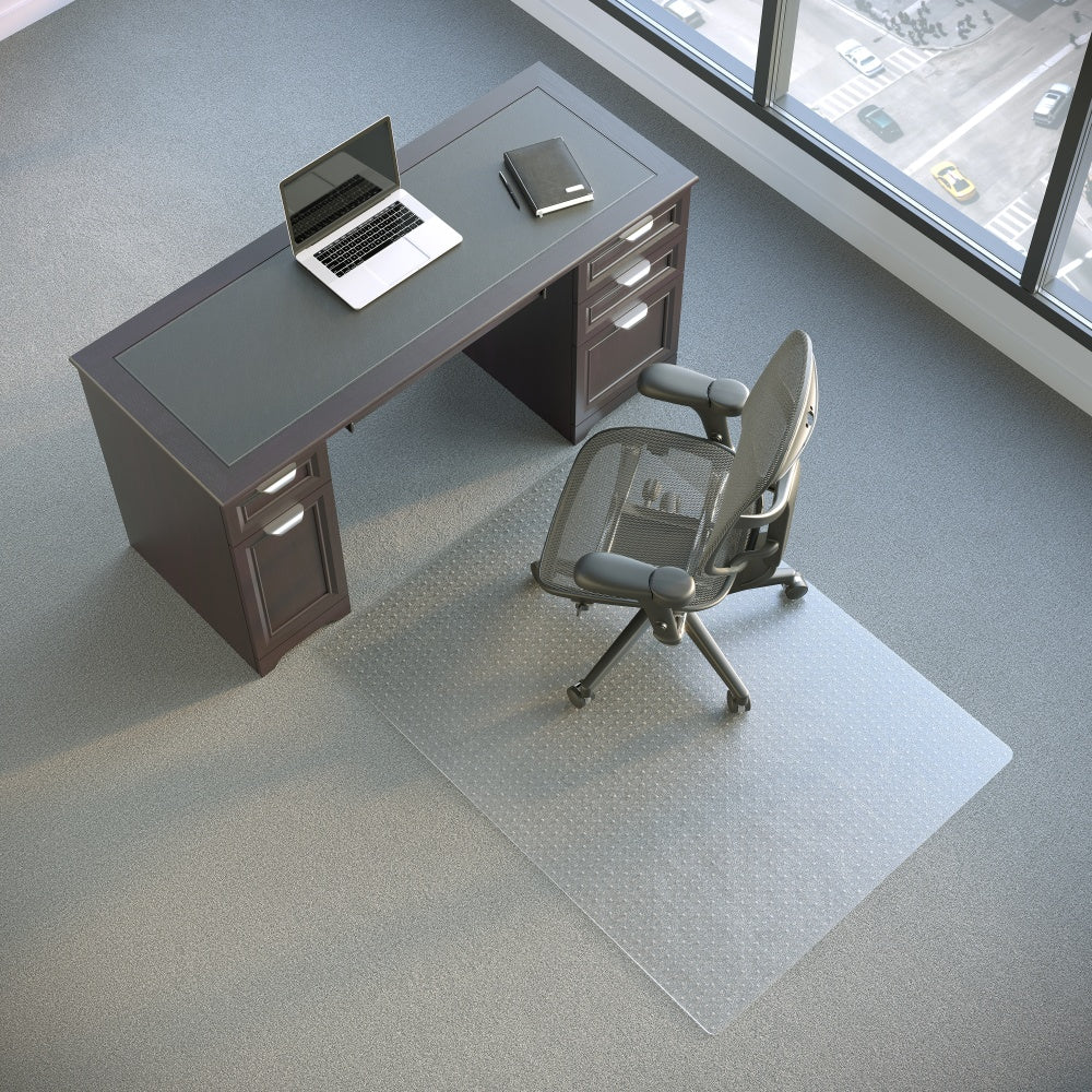 Realspace Economy Commercial Pile Chair Mat, 46in x 60in, Clear