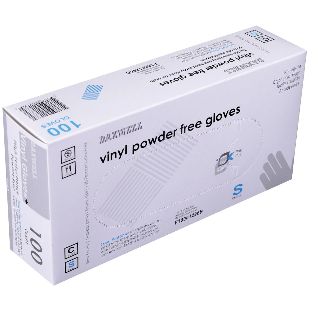 Powder-Free Vinyl Gloves, Small, Box Of 100