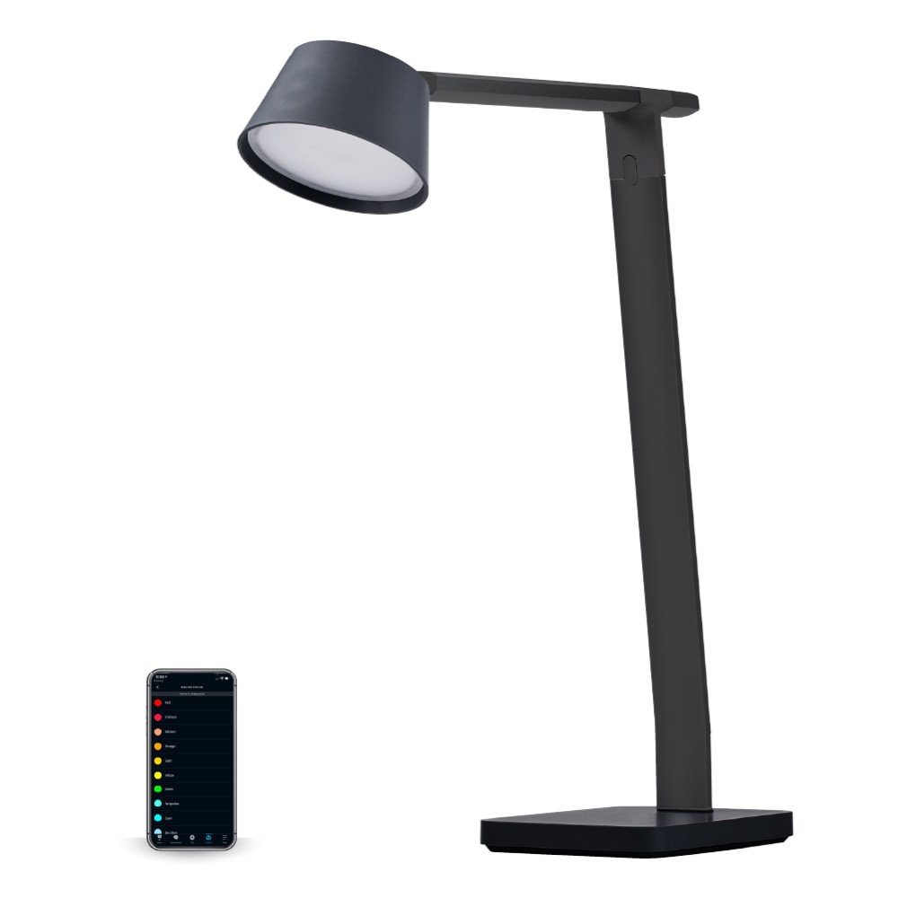 Black+Decker Verve Designer Series Smart LED Desk Lamp With Wireless Charging, 17-3/8inH, Black