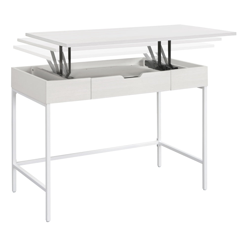 Office Star Contempo 40inW Worksmart Sit-To-Stand Desk, White Oak