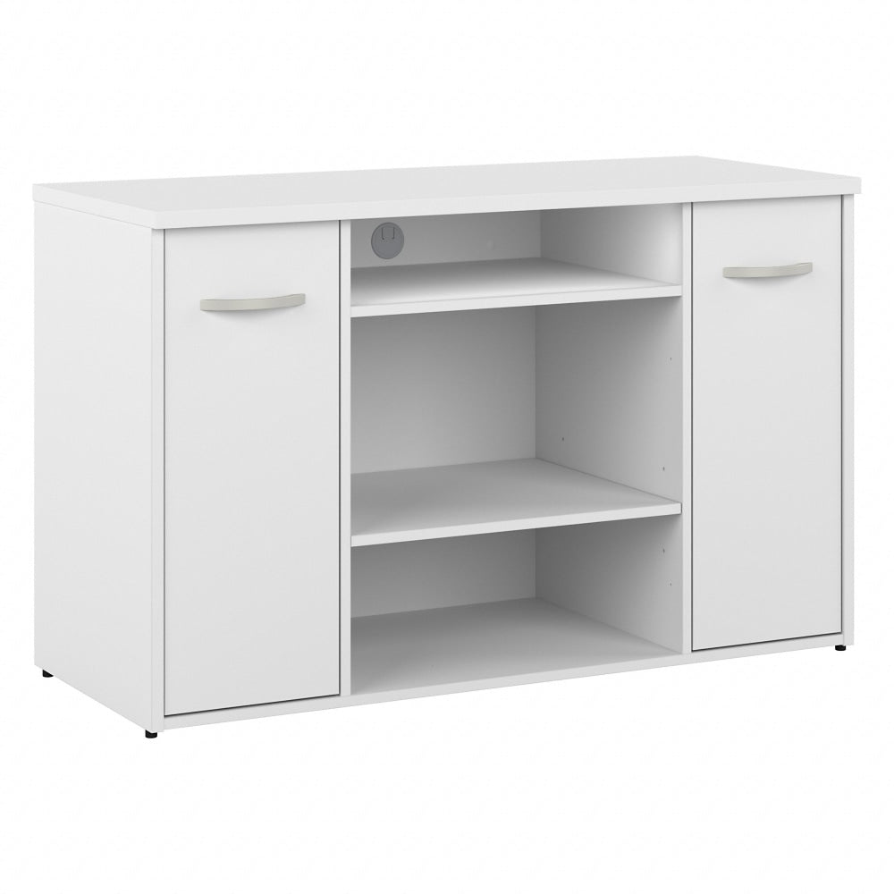 Bush Business Furniture Studio C 48inW Office Storage Cabinet With Doors And Shelves, White, Standard Delivery