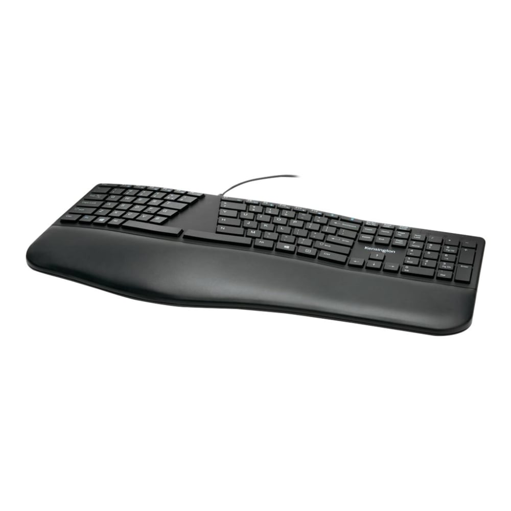 Kensington Pro Fit Ergo Wired Keyboard - Keyboard - USB - US - black