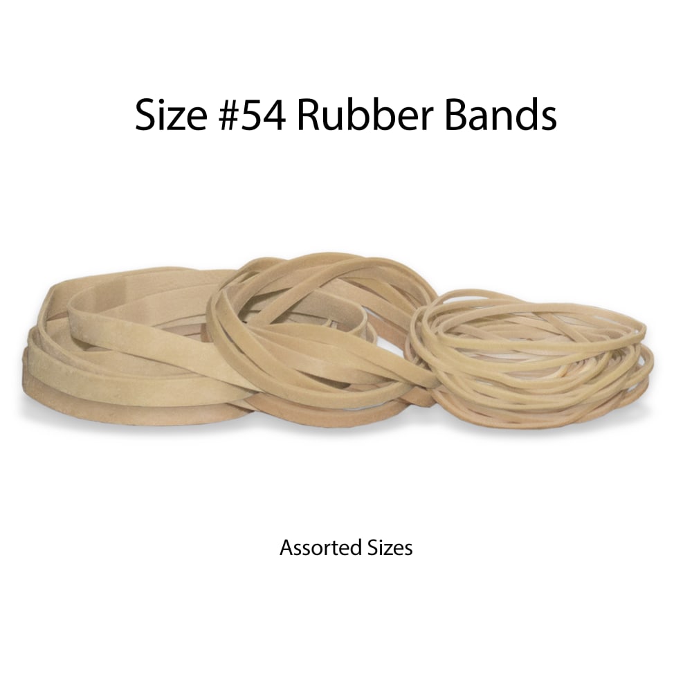 Office Depot Brand Rubber Bands, #54, Assorted Sizes, Crepe, 1-Lb Bag