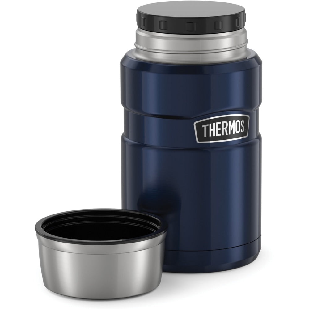 Thermos Stainless King Food Jar 24Oz - Food Storage, Serving - Dishwasher Safe - Midnight Blue