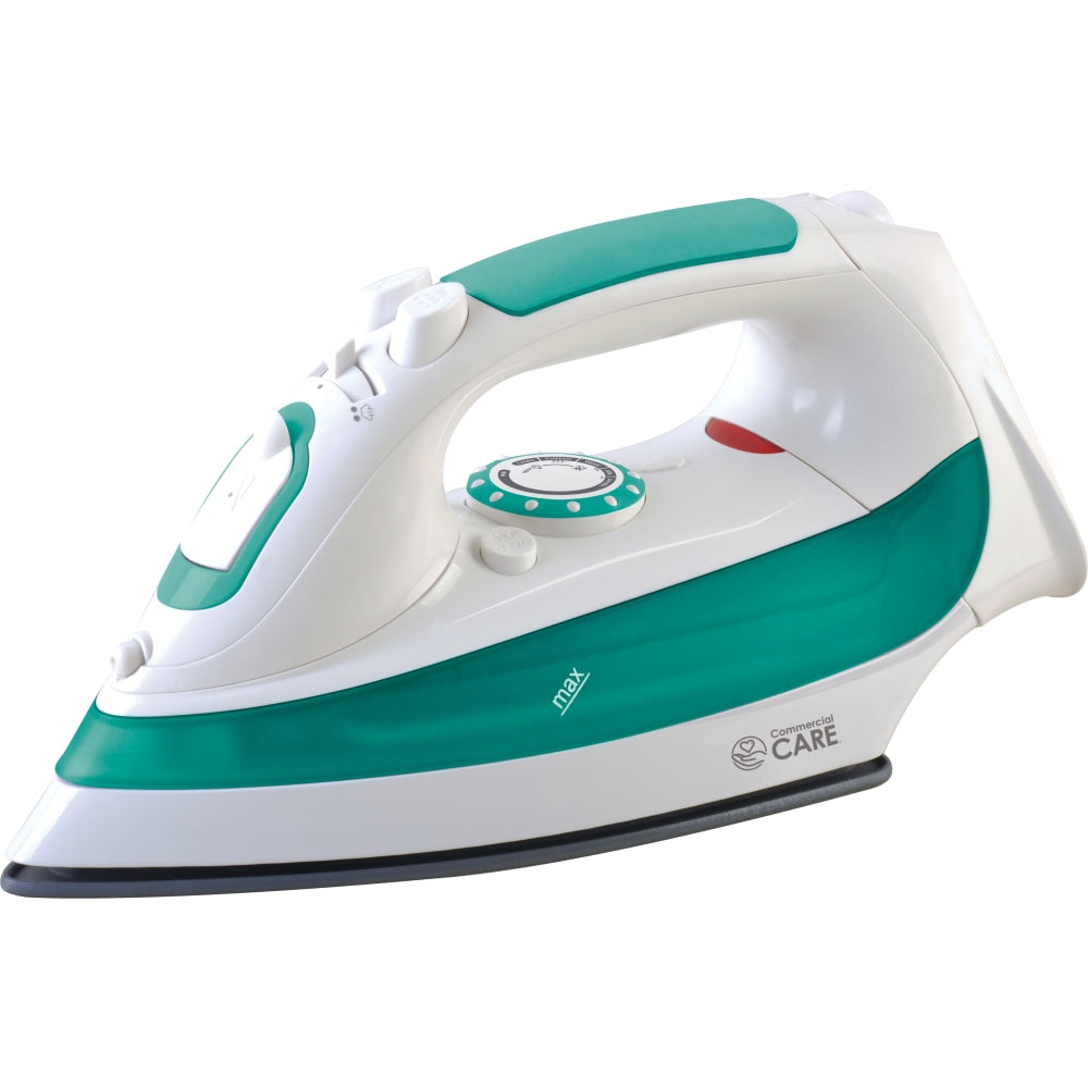 Commercial Care 1200W Steam Iron, 11-1/4inH x 5-1/2inW x 4-5/8inD, Green