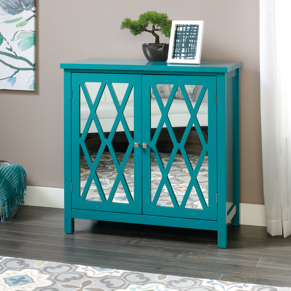 Sauder Inspired Accents Storage Cabinet, Caribbean Blue