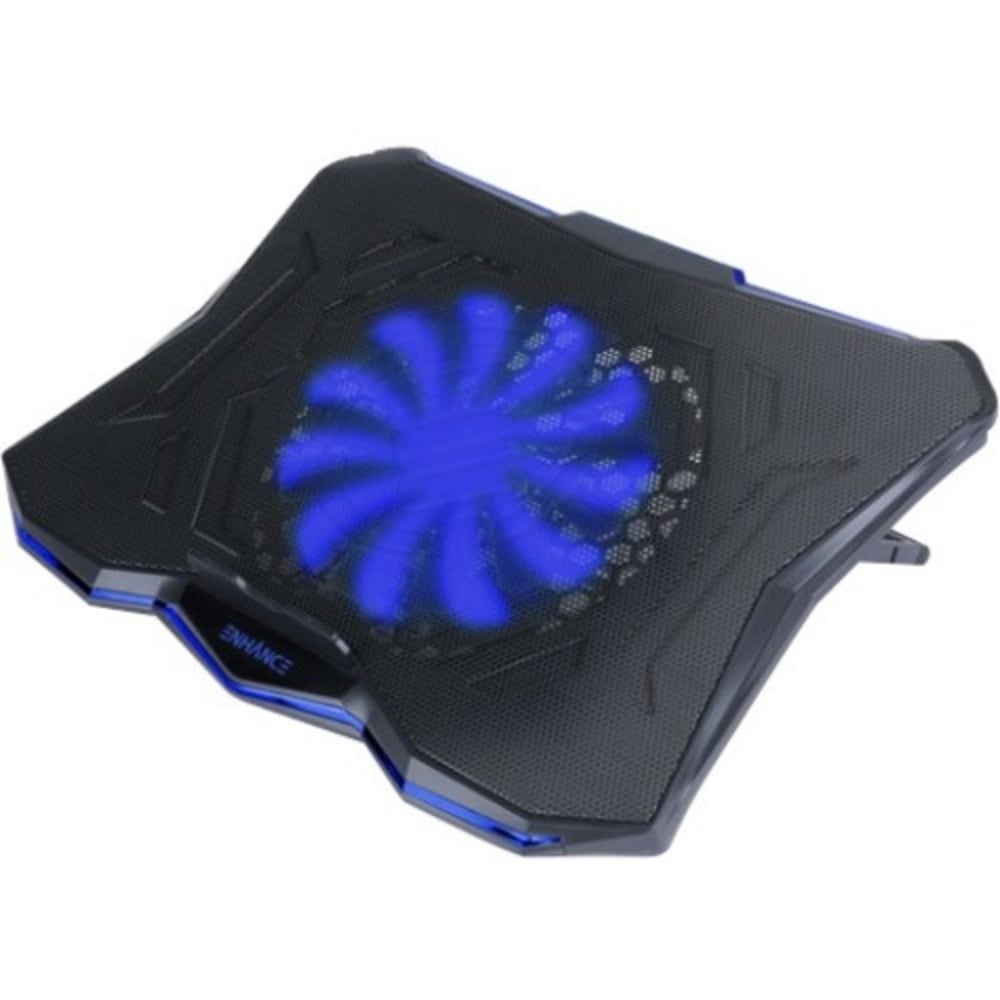 Enhance Cryogen 5 Laptop Cooling Pad (Blue) - Upto 17in Screen Size Notebook Support - 1 Fan(s) - 800 rpm - 471.3 gal/min - Metal Mesh