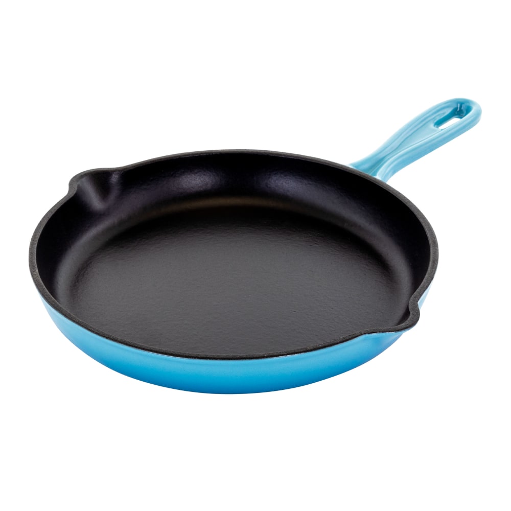 MegaChef Cast Iron Skillet, 10-1/4in, Blue