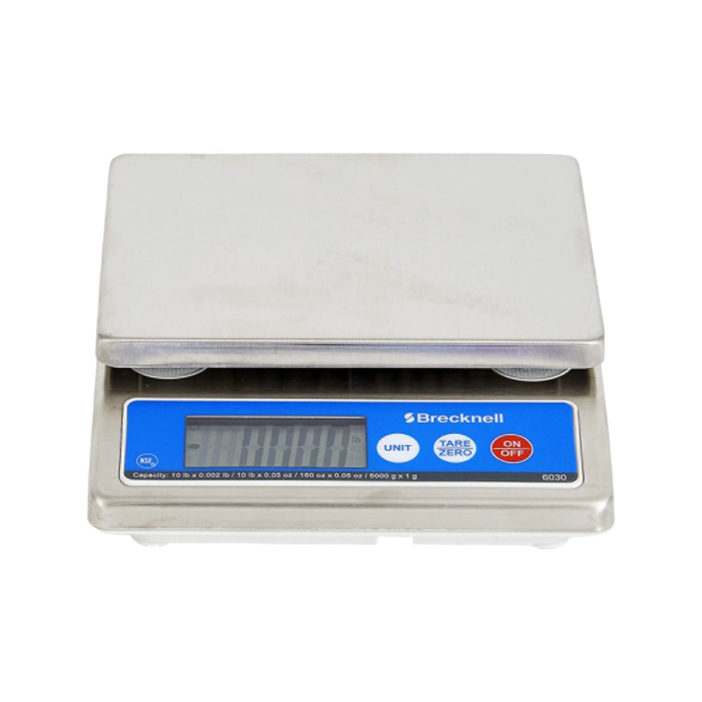 Brecknell 6030 IP67 Portion Control Digital Scale, 1inH x 5 15/16inW x 6 5/8inD, Gray