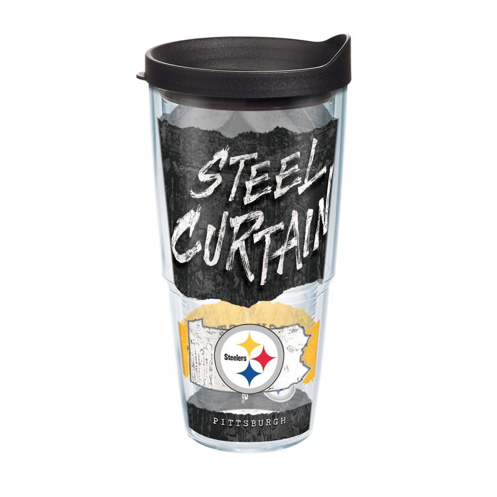 Tervis NFL Statement Tumbler With Lid, 24 Oz, Pittsburgh Steelers