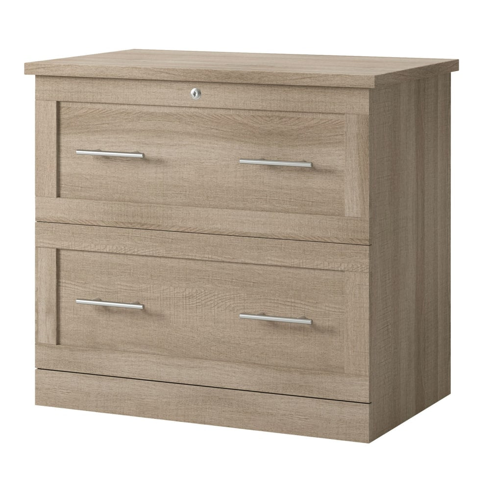 Realspace 29-7/16inW x 18-1/2inD Lateral 2-Drawer File Cabinet, Spring Oak