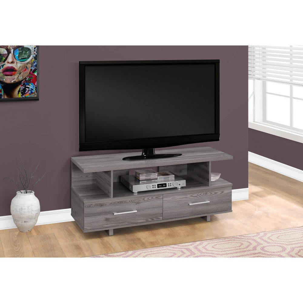 Monarch Specialties Luca TV Stand, 20inH x 47-3/4inW x 15-3/4inD, Gray