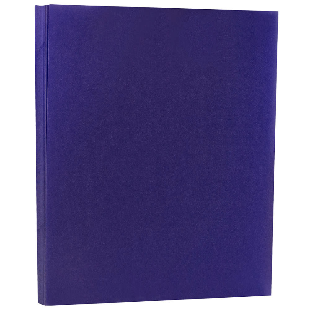 JAM Paper Card Stock, Translucent Primary Blue, Letter (8.5in x 11in), 43 Lb, Pack Of 50