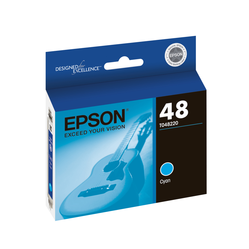 Epson T0482 Cyan Ink Cartridge, T048220