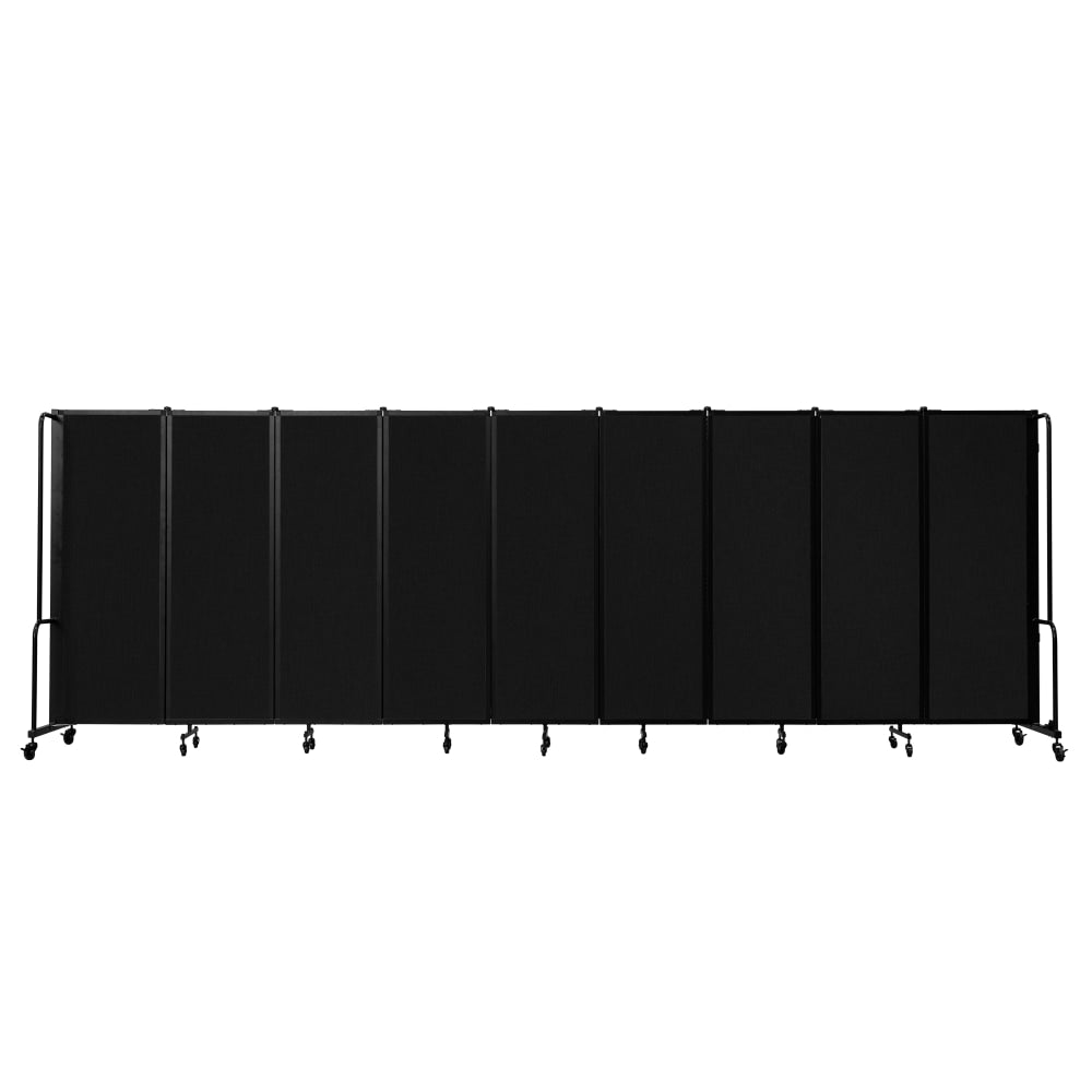 National Public Seating Room Divider, 9-Section, 72inH x 27inW x 210inD, Black