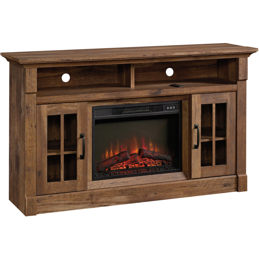 Sauder Select Media Center Fireplace For 65in TVs, Vintage Oak