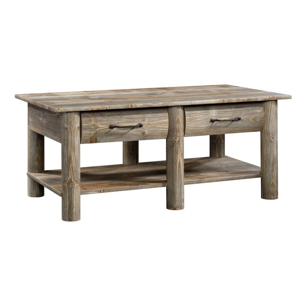 Sauder Boone Mountain Coffee Table, 18inH x 43-1/8inW x 23-1/2inD, Rustic Cedar