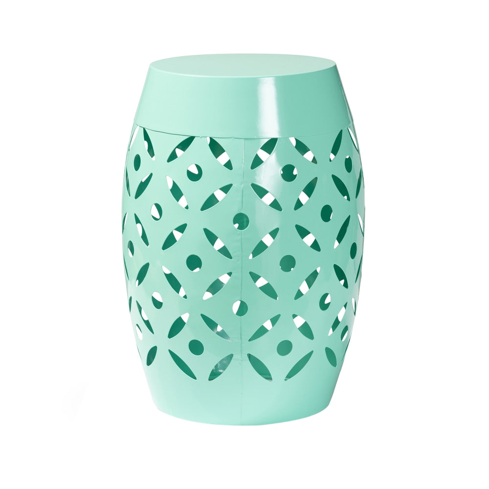 Baxton Studio Hallie Outdoor Side Table, 18-5/16inH x 12-1/4inW x 12-1/4inD, Aqua