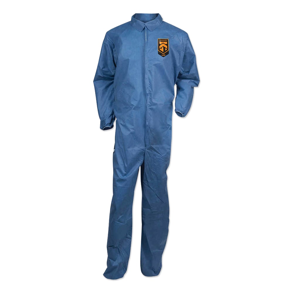 Kimberly-Clark Professional KleenGuard A20 Microforce Particle Protection Coveralls, X-Large, Denim Blue, Pack Of 24 Coveralls