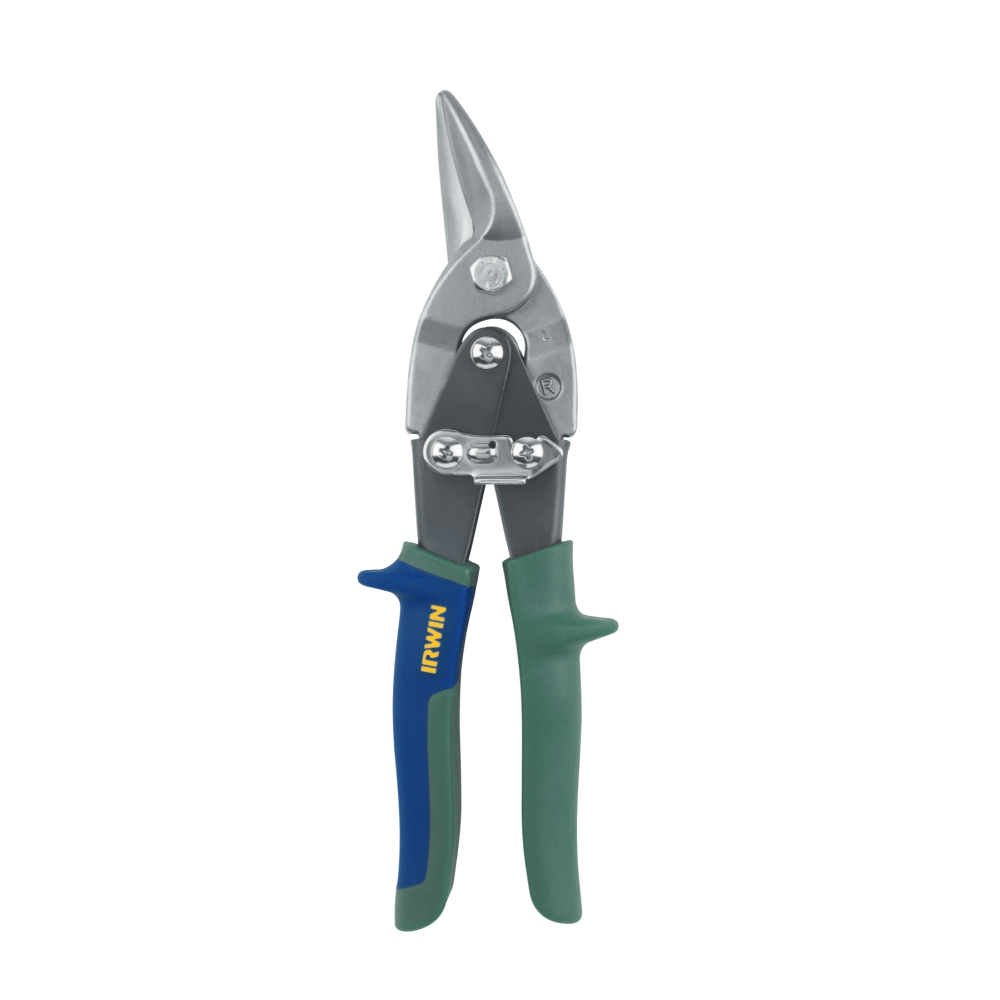 IRWIN Right Cut Compound Leverage Aviation Snips, 10in Tool Length