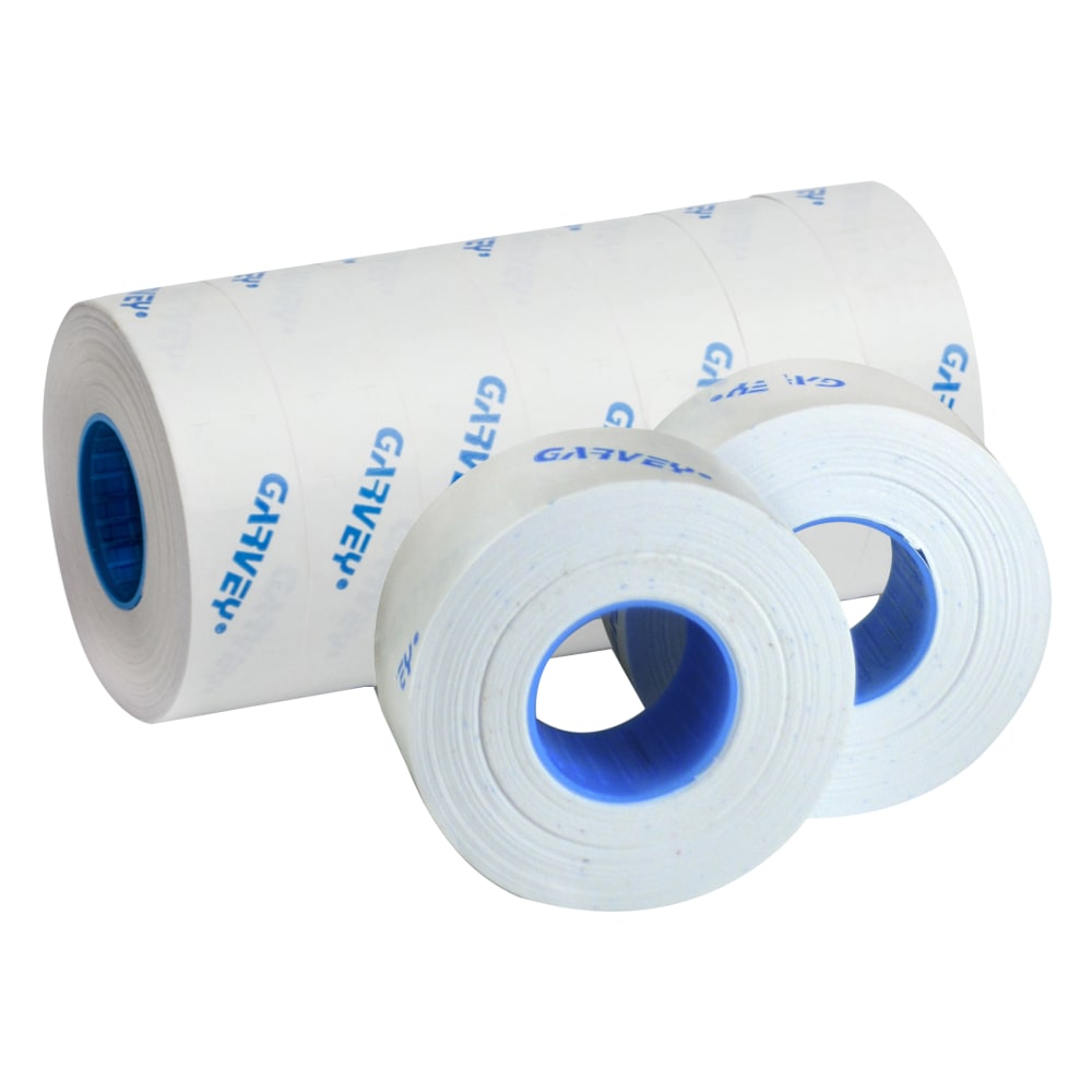 Garvey 1-Line Price Marking Labels, 7/16in, White, 1,200 Labels Per Roll, Pack Of 9 Rolls