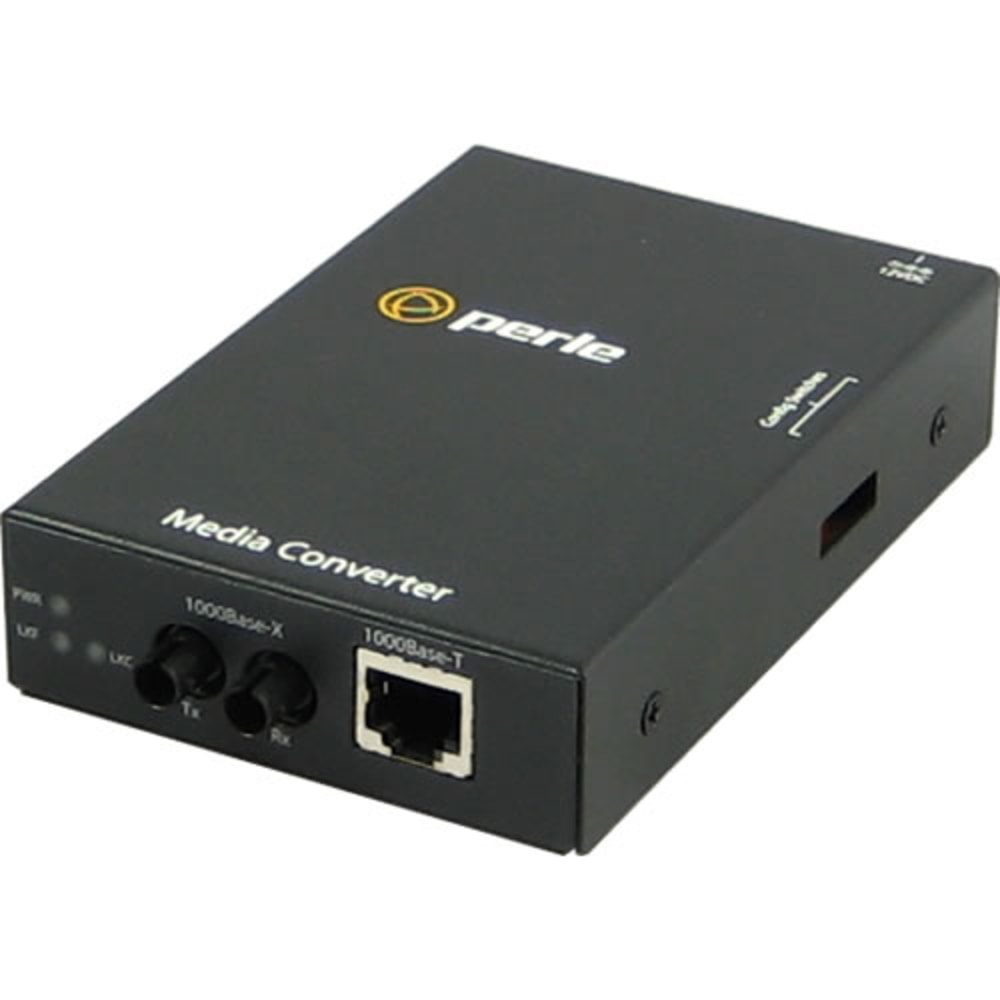 Perle S-1000-S2ST160 Unmanaged Gigabit Media Converter - 1 x Network (RJ-45) - 1 x ST Ports - 1000Base-T, 1000Base-ZX - 99.42 Mile - Rail-mountable, Wall Mountable, Rack-mountable