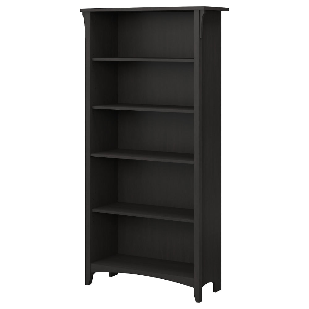 Bush Business Furniture Salinas 63inH 5-Shelf Bookcase, Vintage Black, Standard Delivery