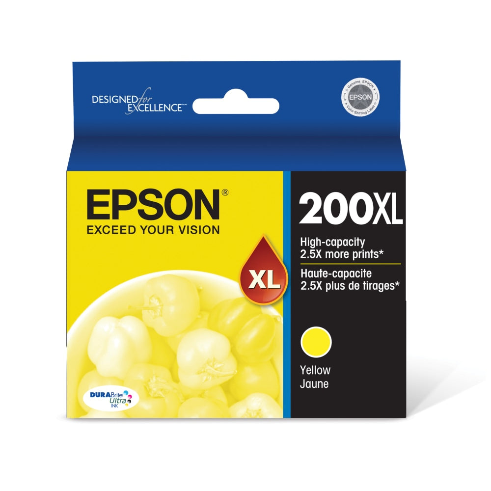 Epson 200XL DuraBrite Yellow Ultra-High-Yield Ink Cartridge, T200XL420-S