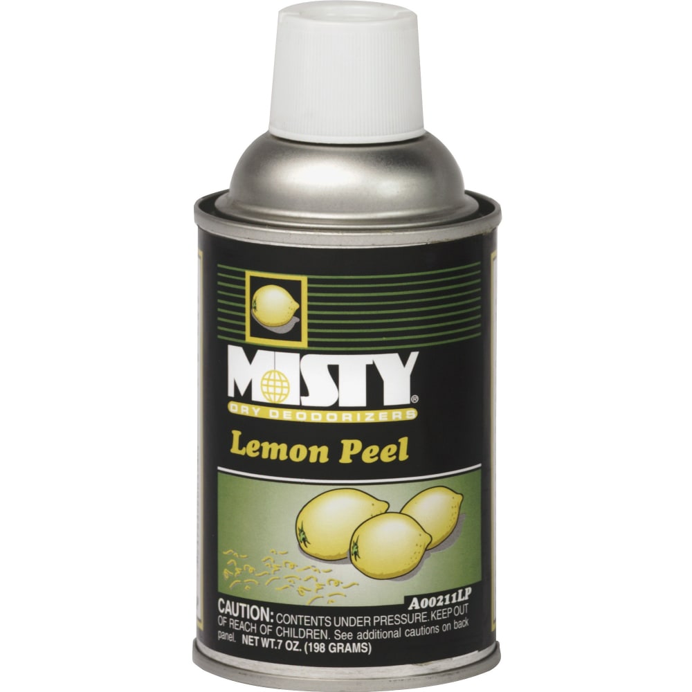 MISTY Metered Dispenser Refill Lemon Peel Deodorizer, Lemon, Carton Of 12