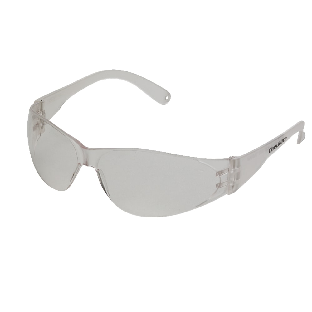 Crews Checklite Safety Glasses, Black Frame, Clear Anti-Fog Lens