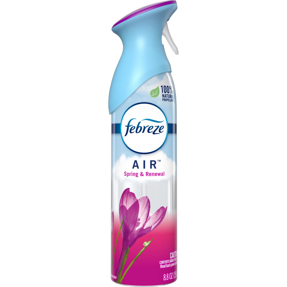 Febreze Air Freshener Spray - Spray - 8.8 fl oz (0.3 quart) - Spring & Renewal - 6 / Carton - Odor Neutralizer, VOC-free