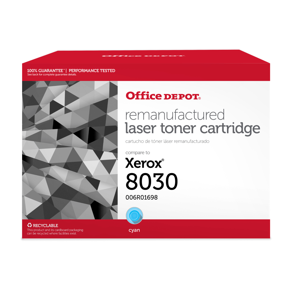 Office Depot Remanufactured Cyan Toner Cartridge Replacement For Xerox C8030, ODC8030C