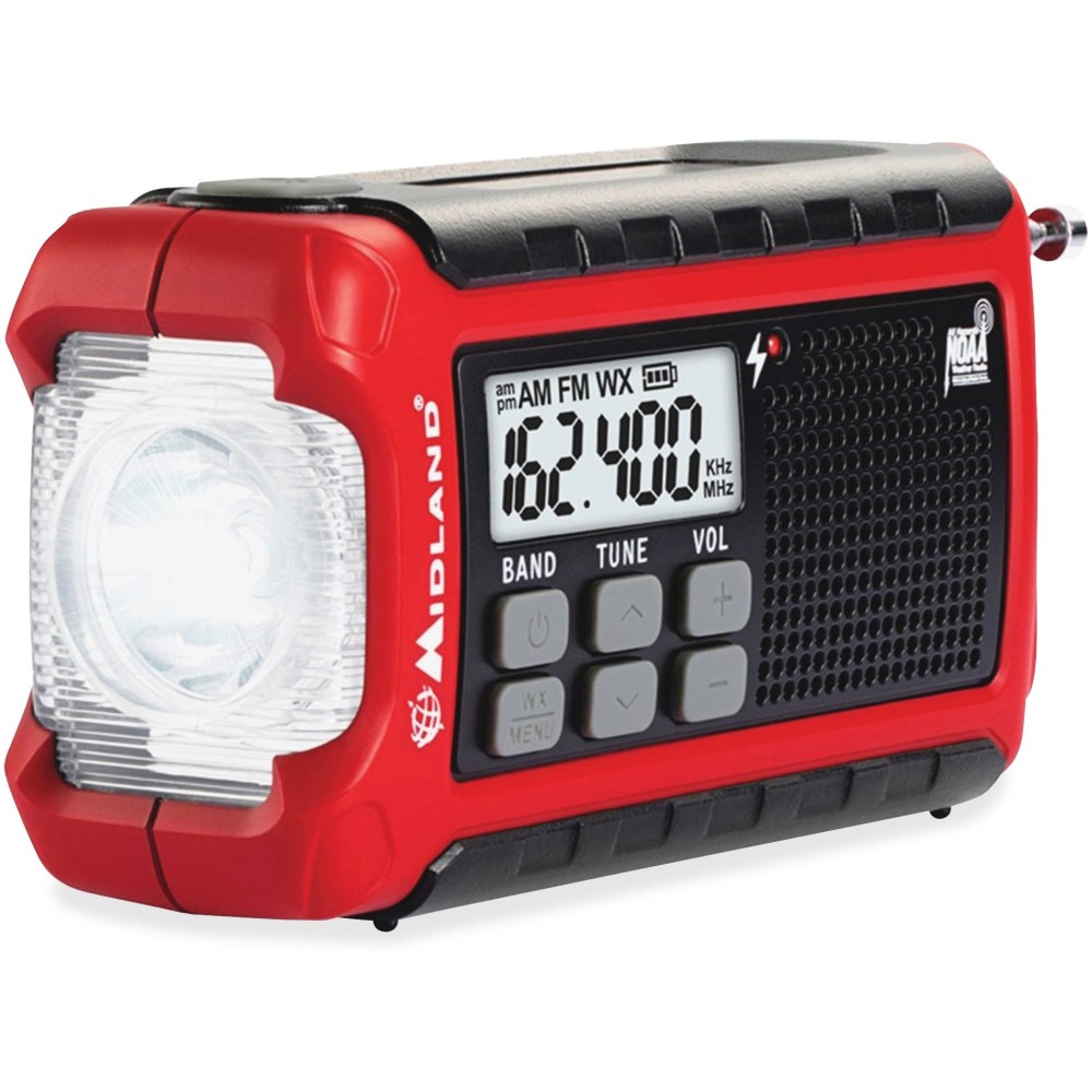 Midland ER210 E+Ready Compact Emergency Crank Weather Radio - with NOAA All Hazard, Weather Disaster - AM, FM