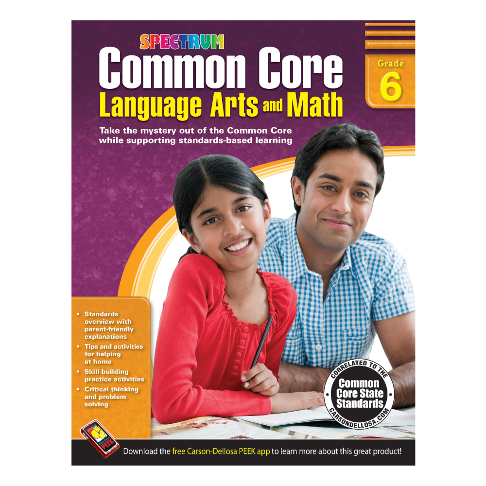 Spectrum Common Core Language Arts And Math, Grade 6