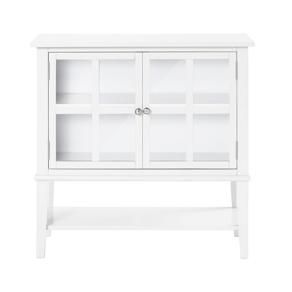 Ameriwood Home Franklin 2-Door Storage Cabinet, 2 Shelves, White