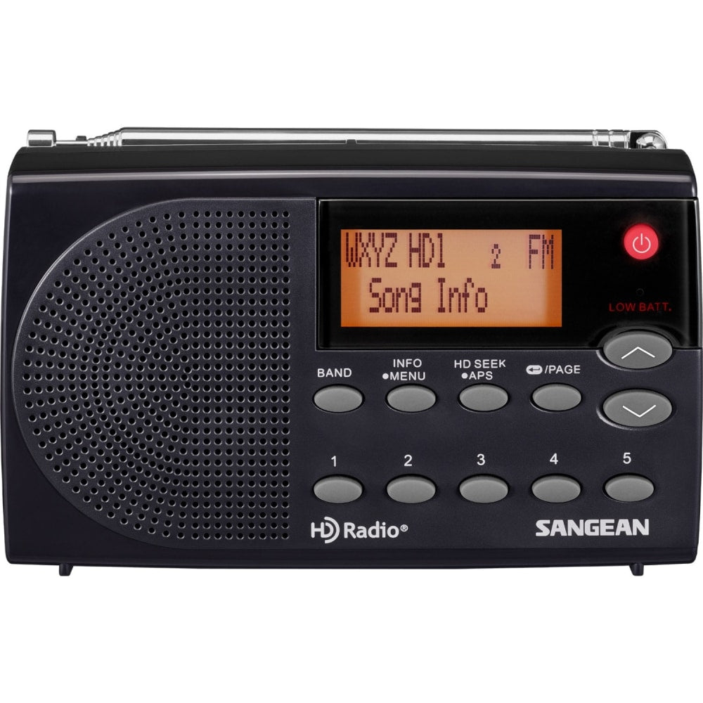 Sangean HDR-14 Radio Tuner - 20 x AM, 20 x FM - LCD Display - Headphone - 3 x AA - Portable