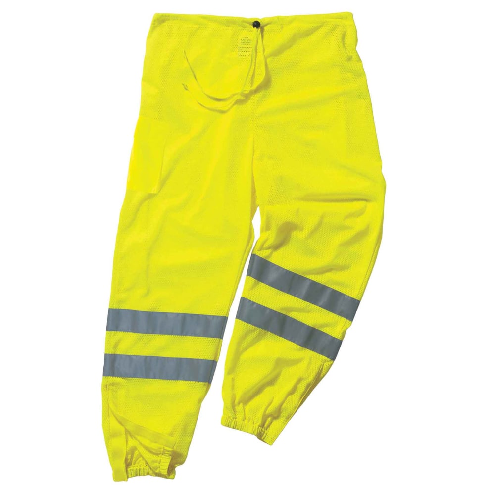 Ergodyne GloWear 8910 Class E Polyester Hi-Vis Pants, 4X/5X, Lime