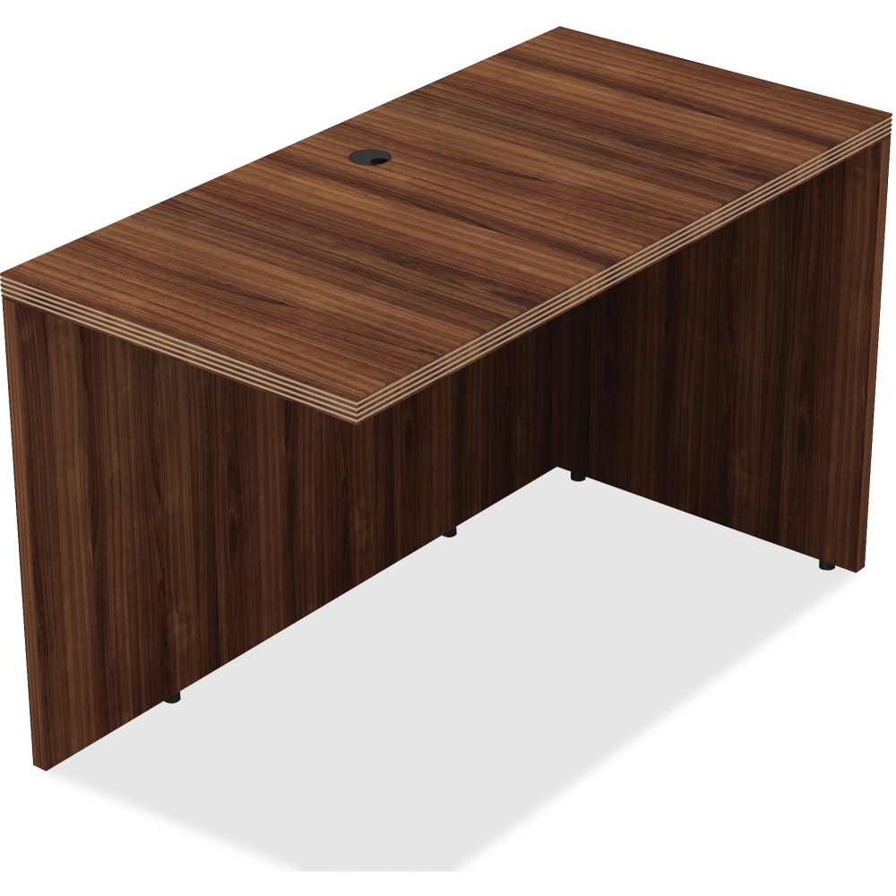 Lorell Chateau 42inW Reverse Desk Return, Walnut