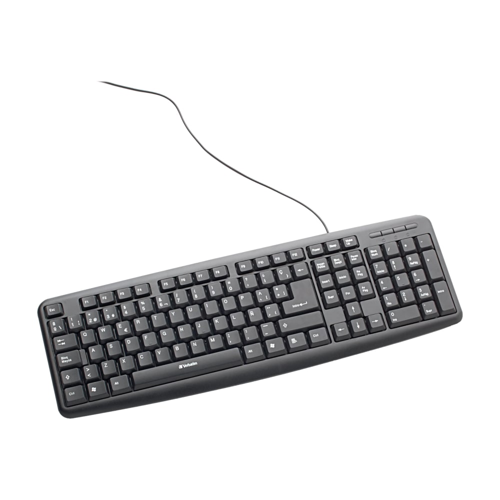 Verbatim Slimline - Keyboard and mouse set - USB - Spanish