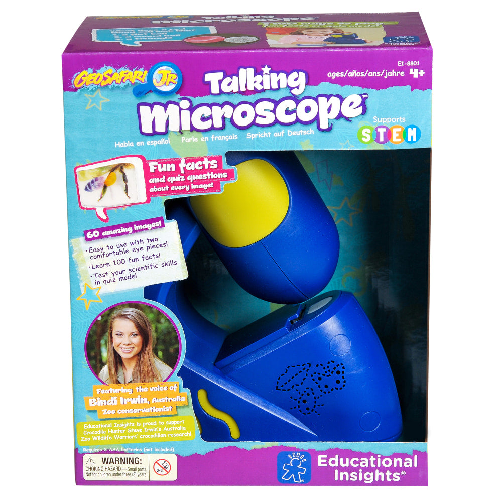 Educational Insights GeoSafari Jr. Talking Microscope 21-Piece Set