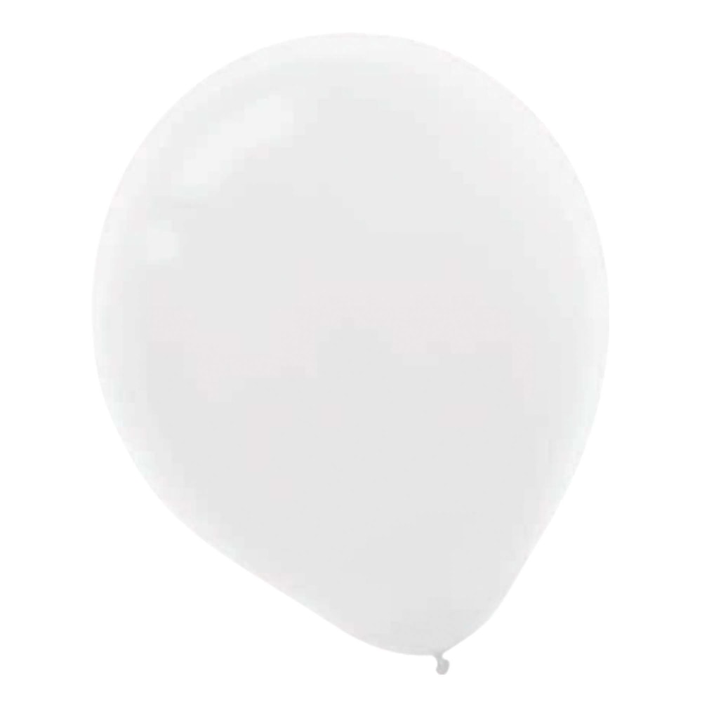 Amscan Latex Balloons, 12in, Frosty White, 72 Balloons Per Pack, Set Of 2 Packs