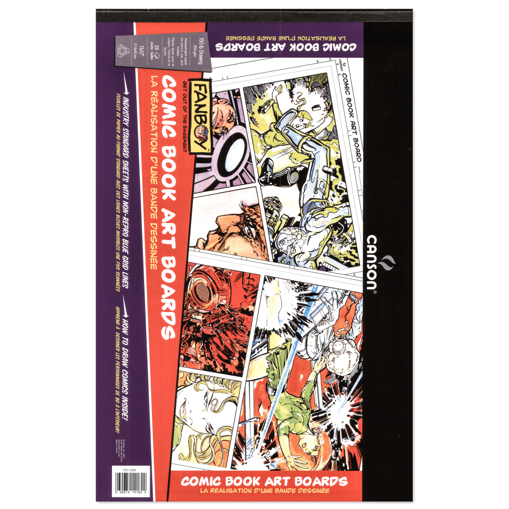 Canson Fanboy Comic Book Art Board Pad, 11in x 17in, 24 Sheets