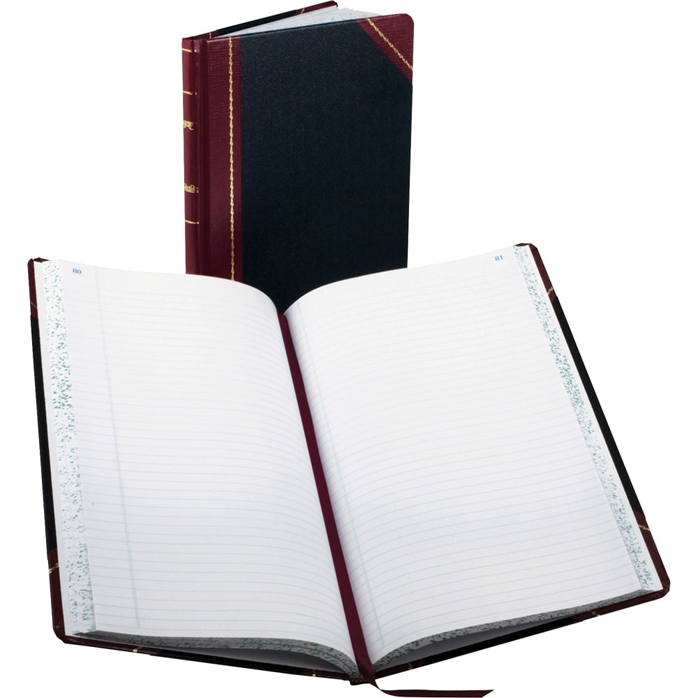 Boorum & Pease Account Record Book, 8 5/8in x 14 1/8in, Record Ruled, 300 Pages, Black/Red