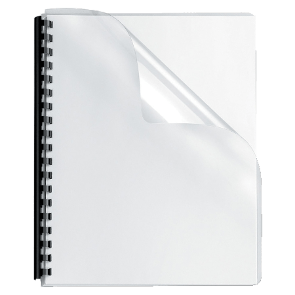 Fellowes Clear Presentation Binding Covers, 8 3/4in x 11 1/4in, PVC 8mil, Pack Of 100