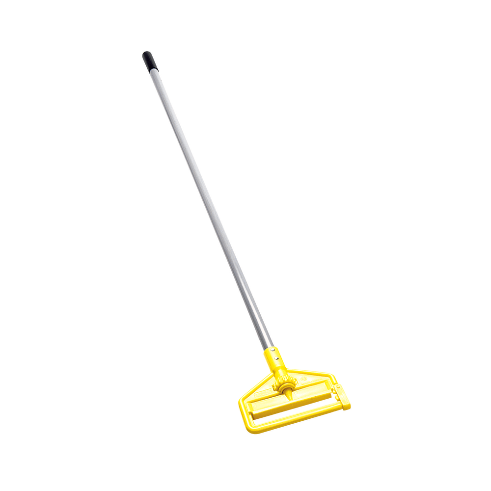 Rubbermaid Invader Fiberglass Side-Gate Mop Handle, 60in, Gray/Yellow