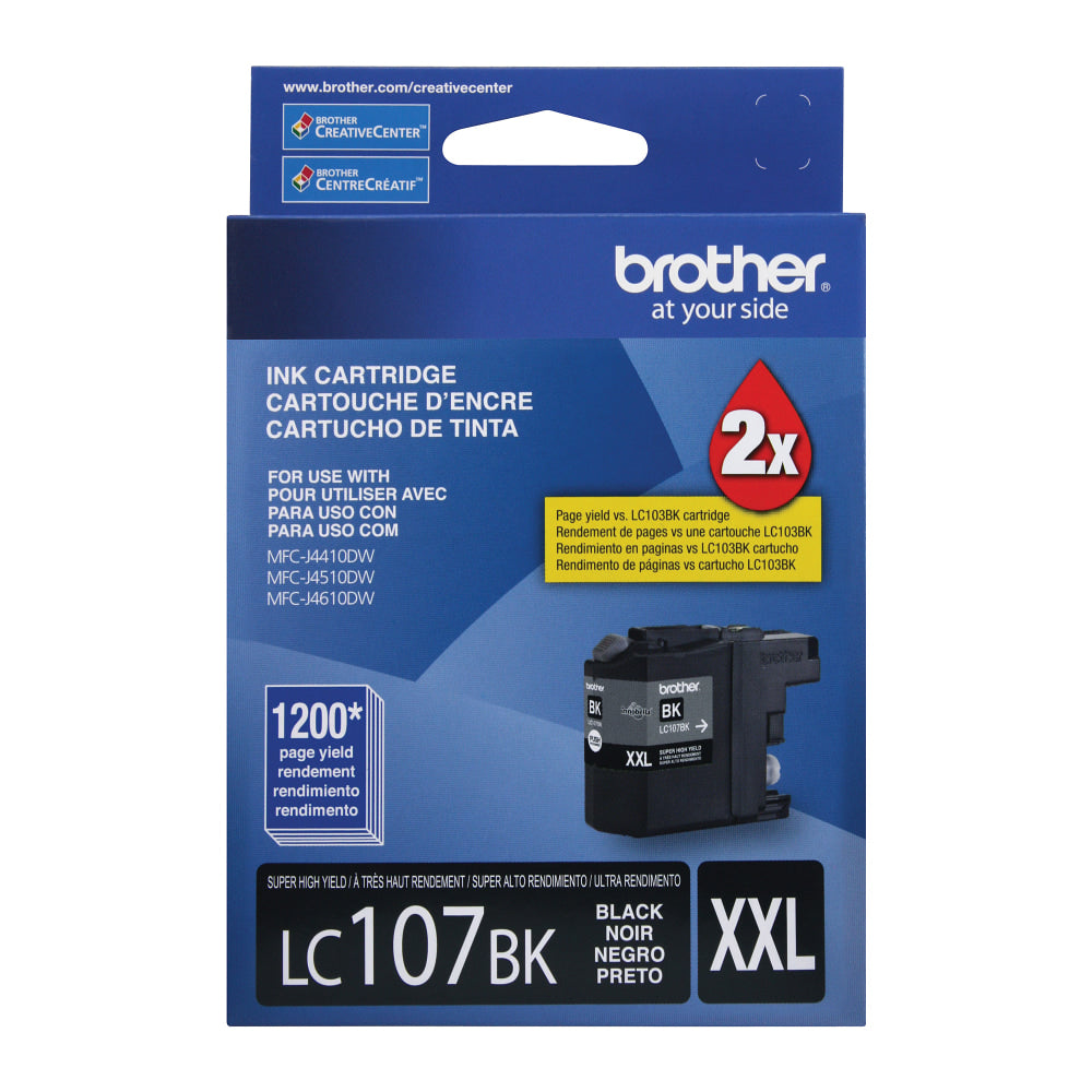 Brother LC107 Black High-Yield Ink Cartridge, LC107BK