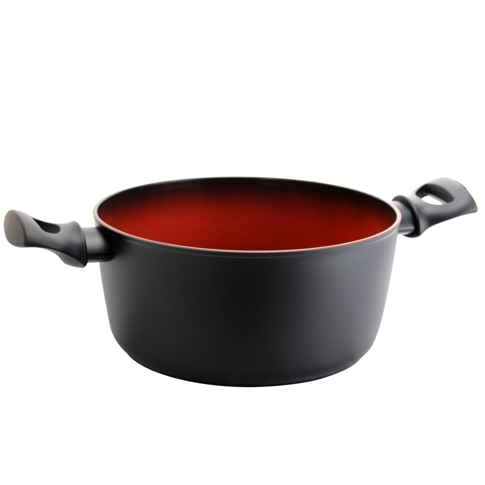 Tosca Terracotta Aluminum Non-Stick Dutch Oven, 4.75 Qt, Black